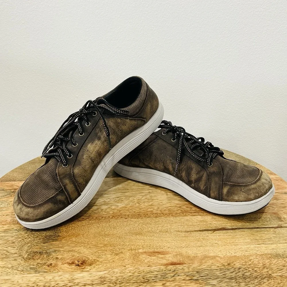 Altra Cayd Footshape Shoes Men's Size 10 Brown Leather Sneakers AFM1883B-3